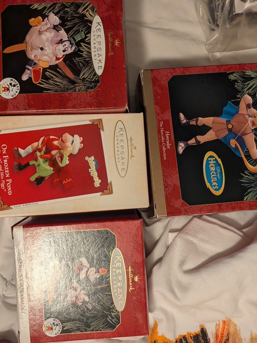 Hallmark Keepsake Ornament Boxes Lot Of 4 - Disney & Classic Characters